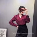 Spring new arrival design women fashion loog sleeves blouse ladies solid shirt women tops blouse 2019